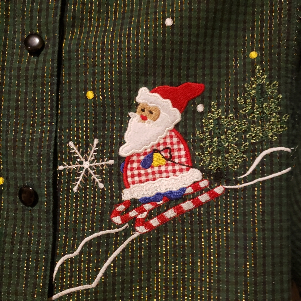 VINTAGE BOBBY BROOKS Women's Christmas Shirt - 14W